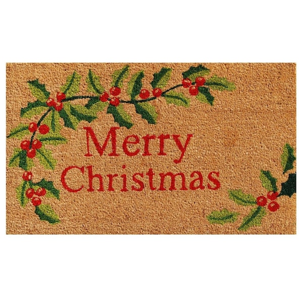 Configuracion 17 x 29 in. Merry Christmas Rectangular Doormat Multi Color CO3366316 - main